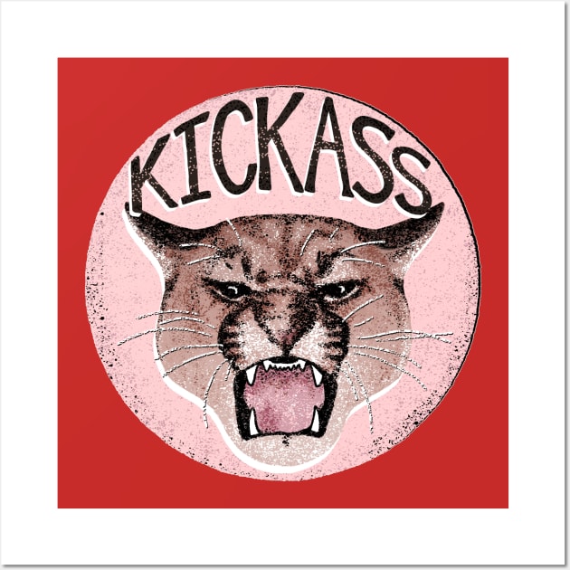 Kickass Large Cat Roaring Wall Art by Annelie